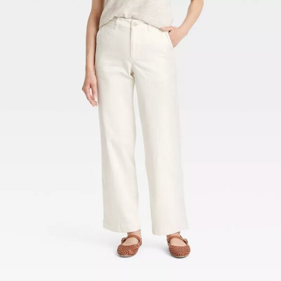 Women's Mid-Rise Straight Leg Relaxed Chino Pants - Universal Thread (NWT) - Picture 1 of 5